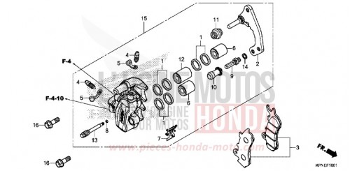 ETRIER DE FREIN AVANT (GLR1251WHH) GLR1251WHH de 2017